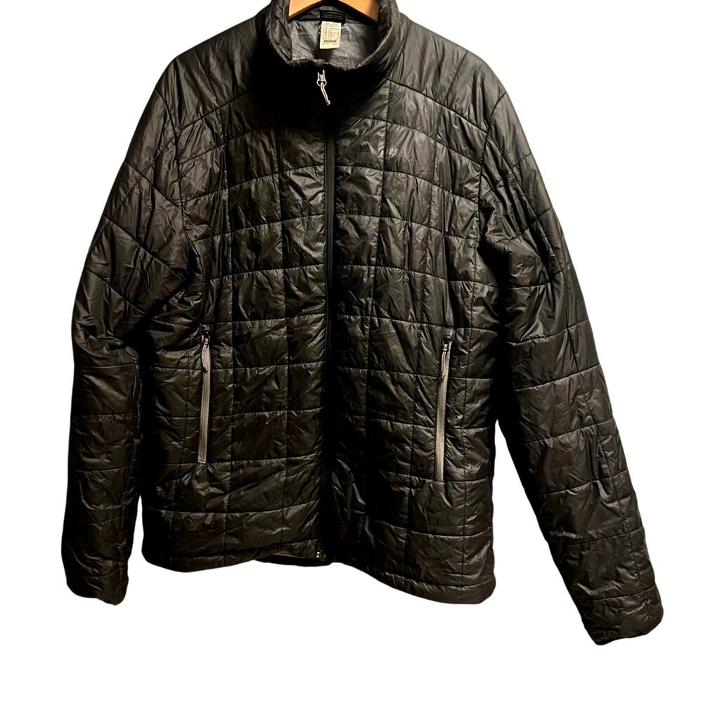 Decathlon Forclaz Mens Large Insulated Quilted Black jacket Coat Hiking Trekking